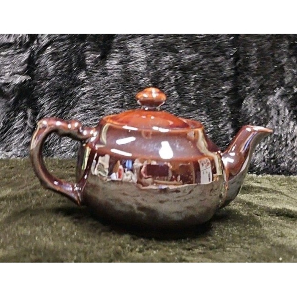 Small brown glazed redware made in "Occupied Japan"